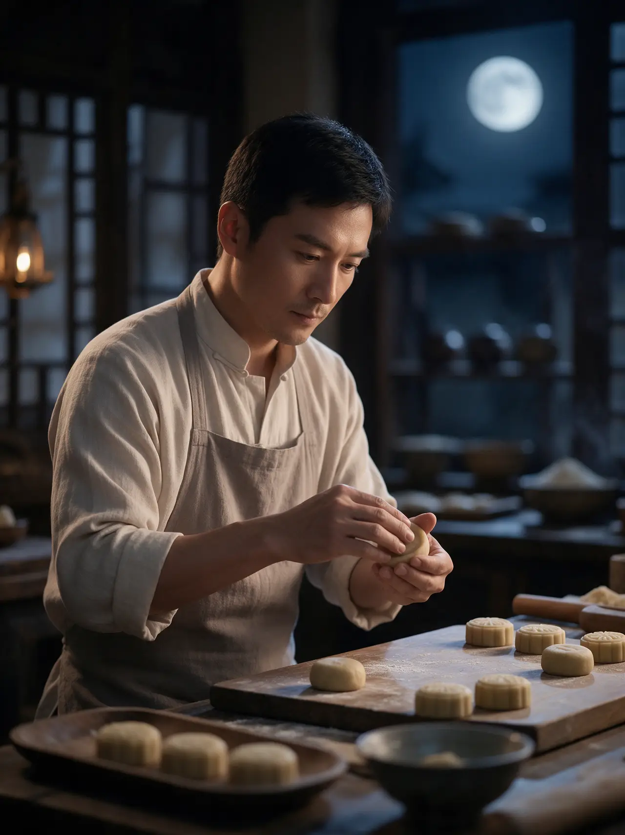 《桂月双黄・匠造团圆》高端月饼食品视频TVC广告｜图片节点 3