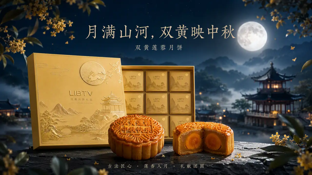 《桂月双黄・匠造团圆》高端月饼食品视频TVC广告｜图片节点 8