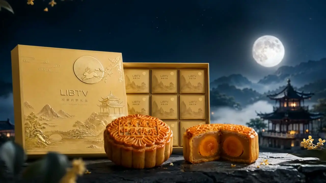 《桂月双黄・匠造团圆》高端月饼食品视频TVC广告｜视频节点 1 - 副本