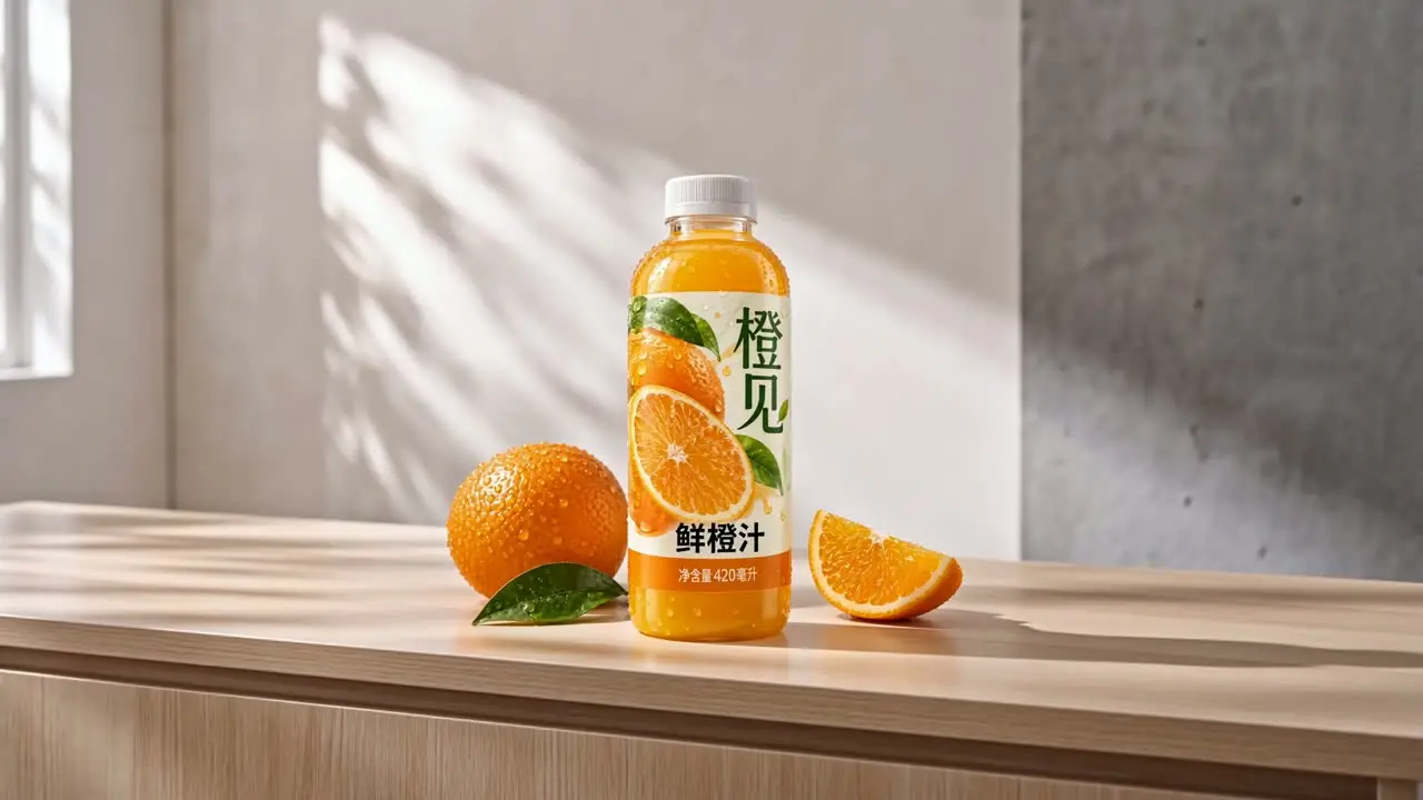 鲜橙一刻｜60秒鲜活广告｜第三支修正镜09｜原木桌产品收尾·6秒