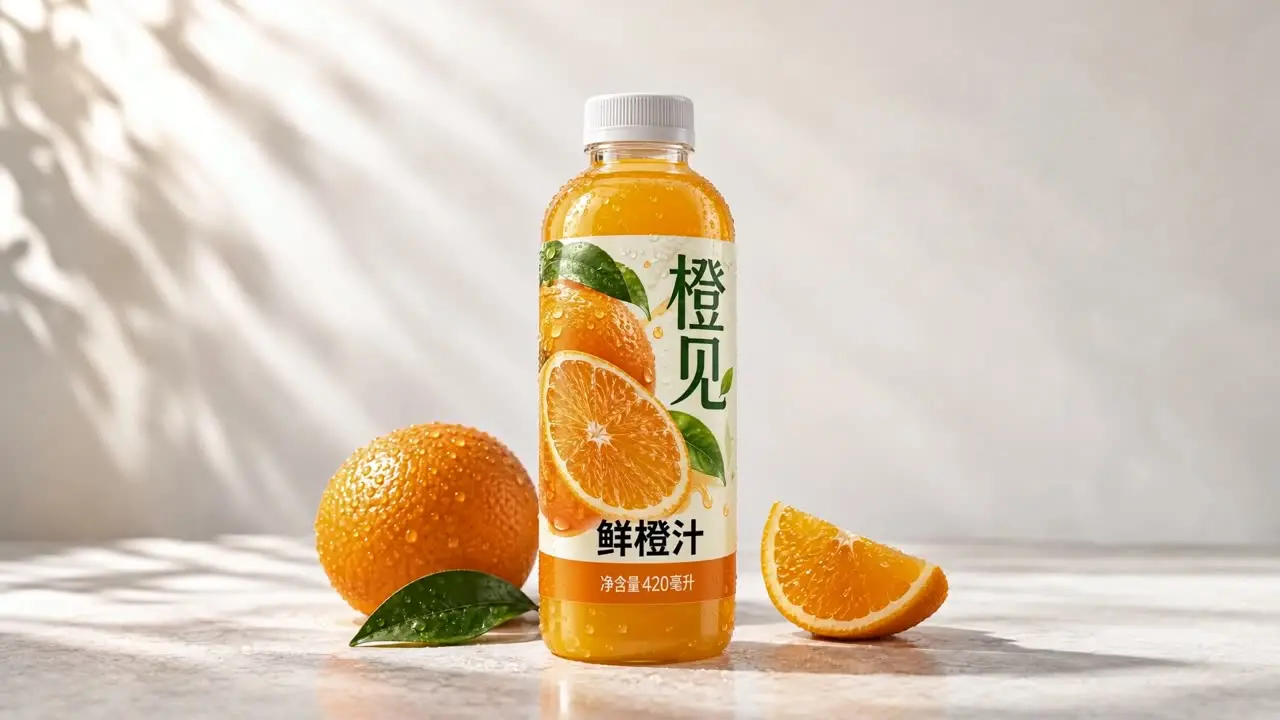 鲜橙一刻｜60秒鲜活广告｜120秒01A｜鲜橙主瓶与品牌质感