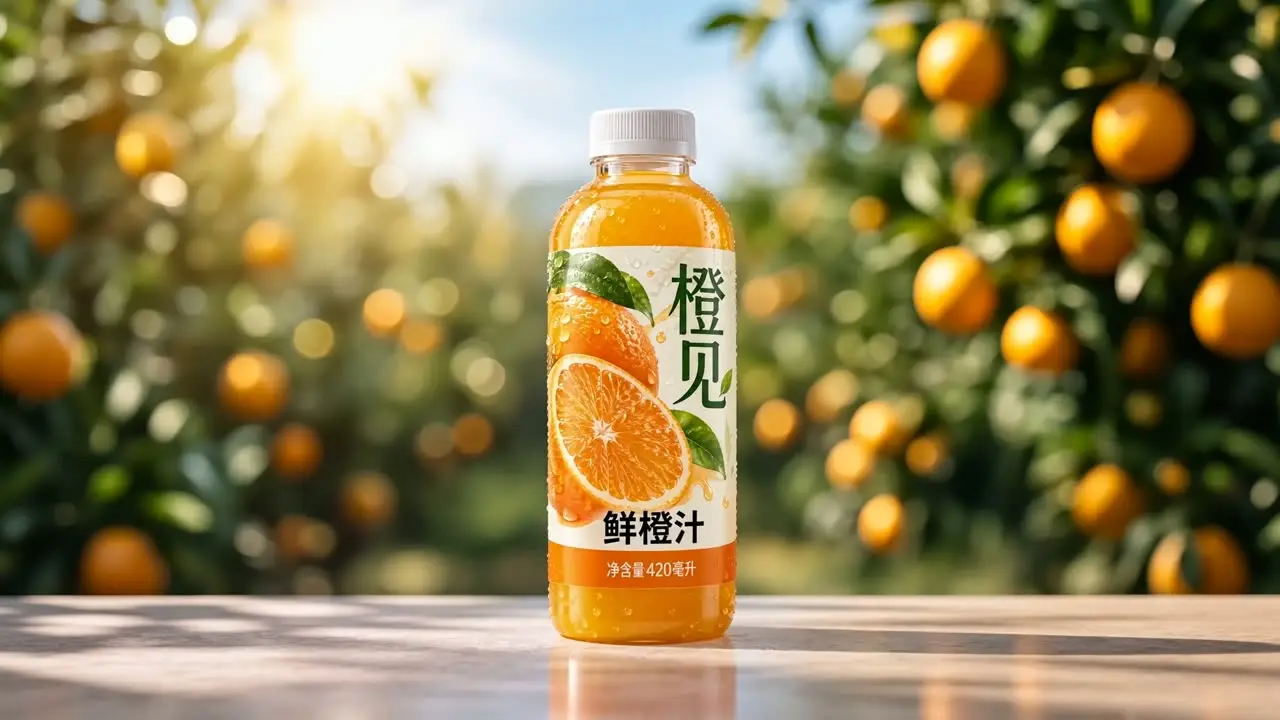 鲜橙一刻｜60秒鲜活广告｜120秒04B｜阳光橙园与白盖俯拍