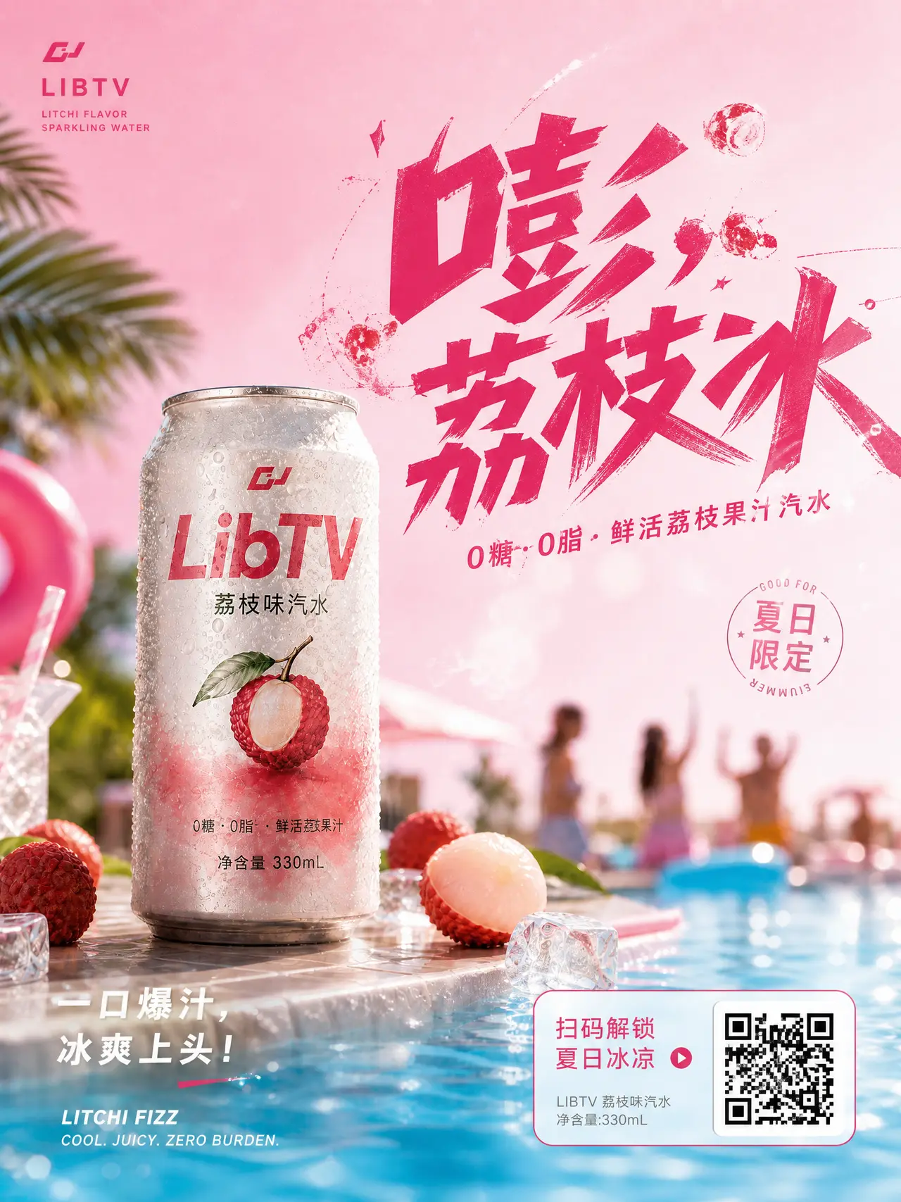 荔枝味汽水广告｜图片节点 28