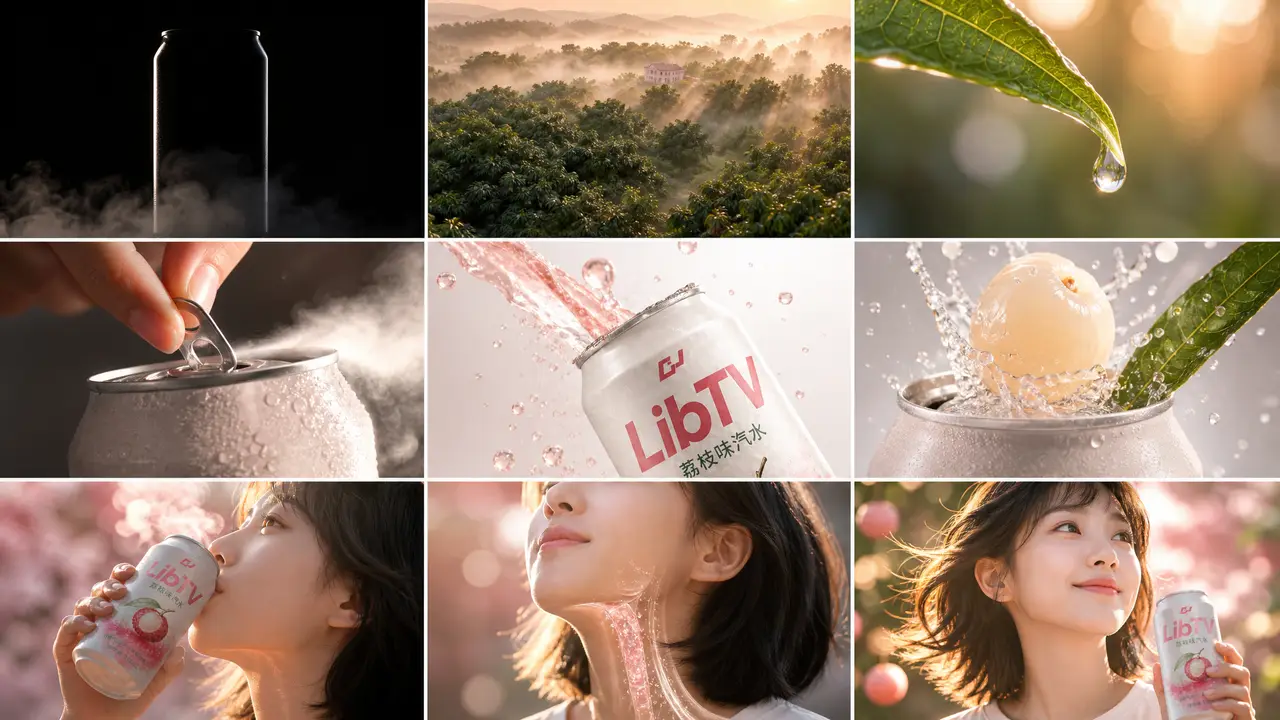 荔枝味汽水广告｜图片节点 34