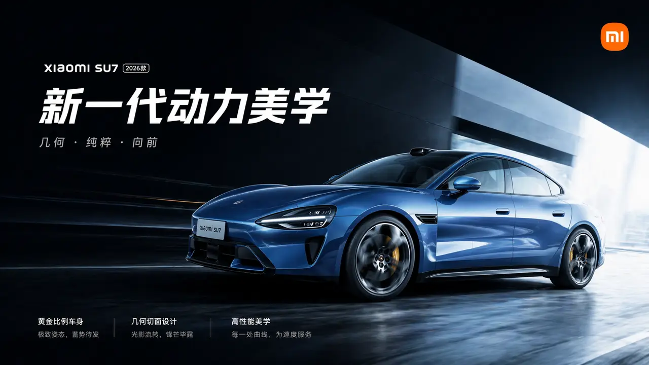 小米SU7汽车展示广告