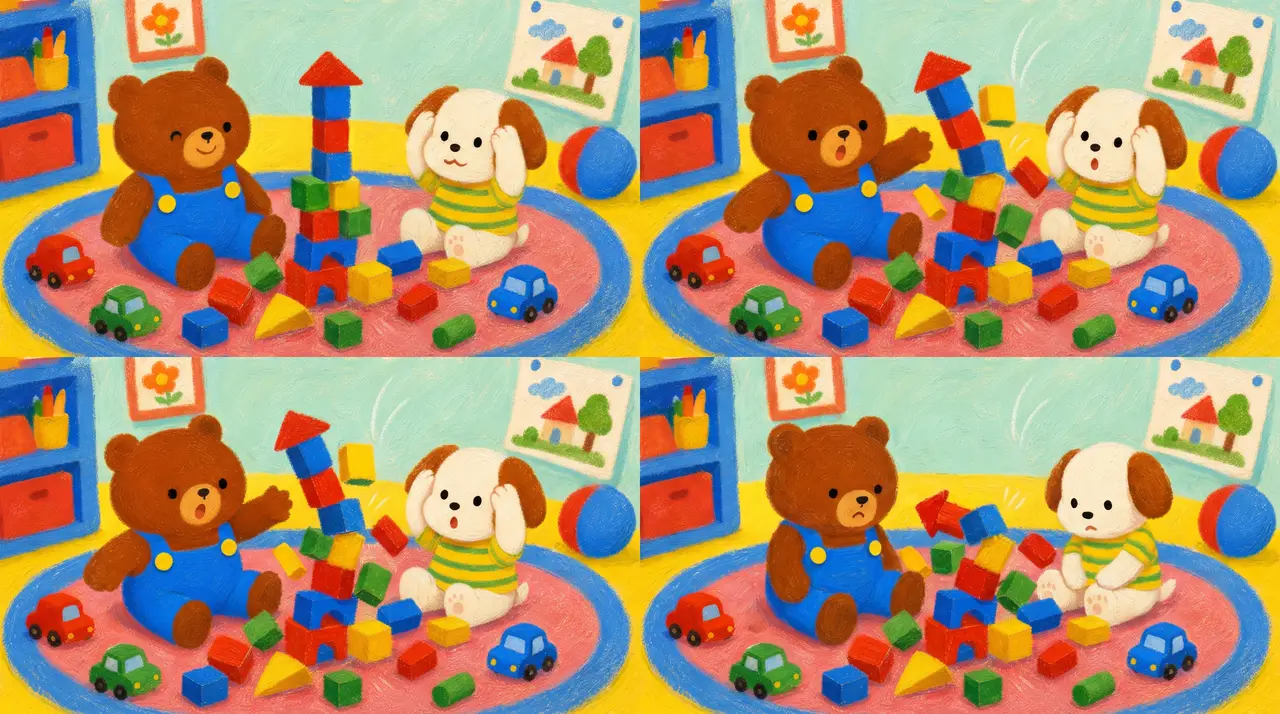 第一次的动画版亲子共读|剧情推演四宫格