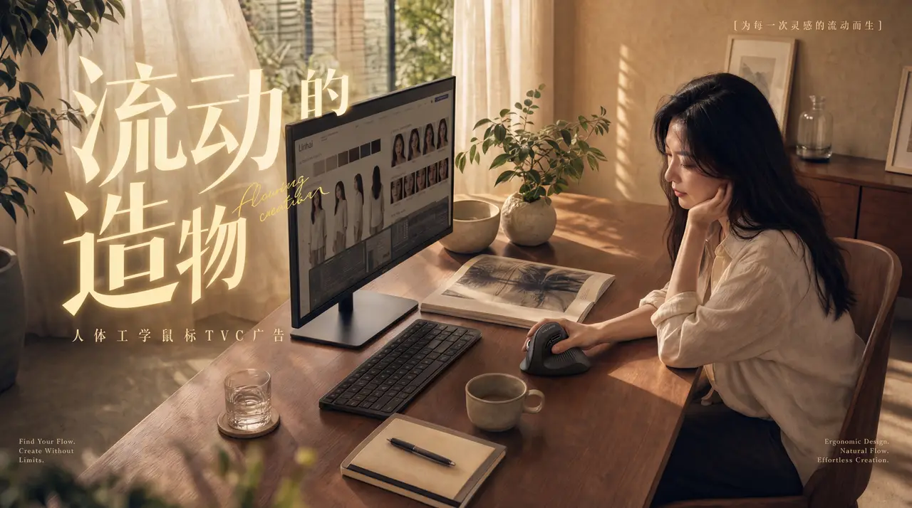 《流动的造物》人体工学鼠标TVC广告