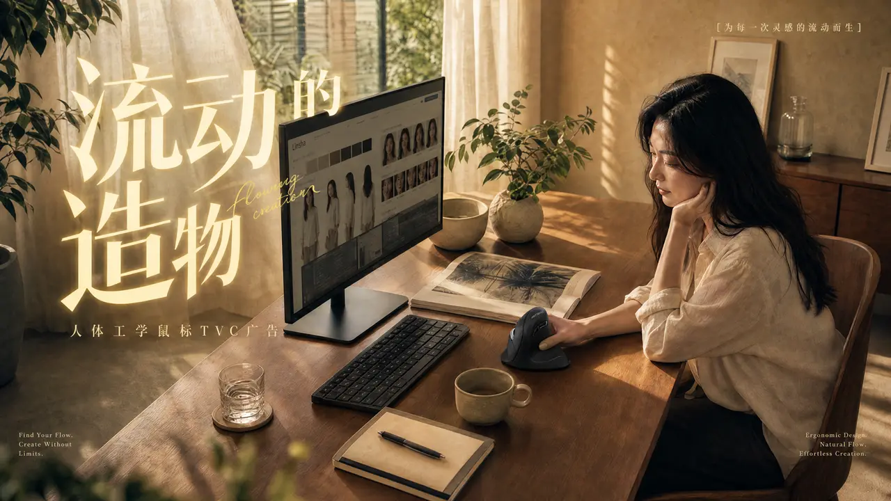 《流动的造物》人体工学鼠标TVC广告｜图片节点 31 - 副本