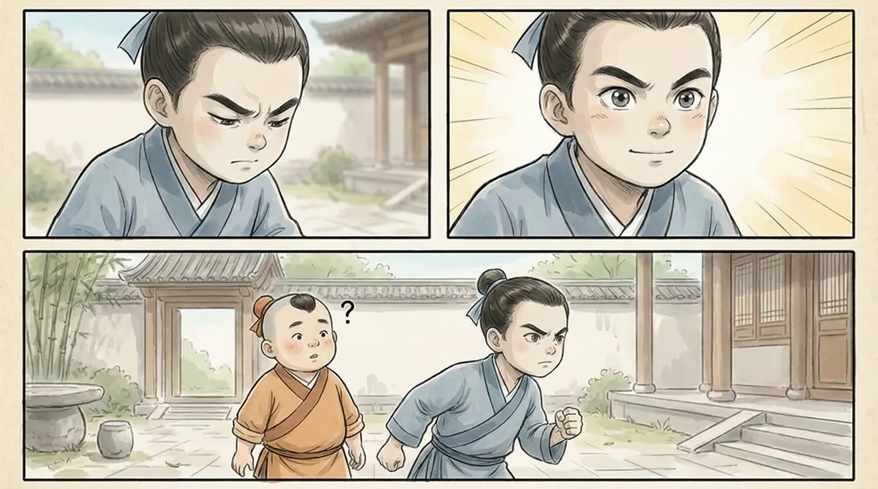 司马光砸缸-教育漫画|EP001-S003-U002 分镜图|顿悟与解法