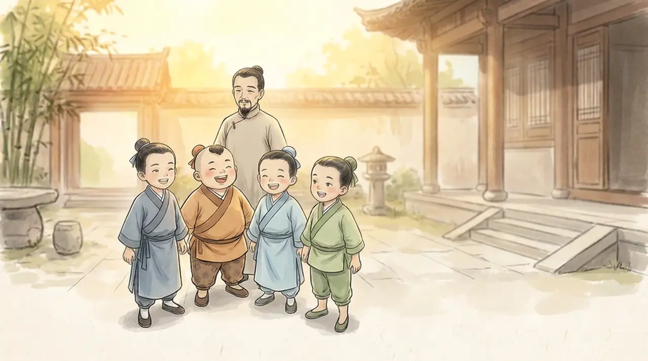 司马光砸缸-教育漫画|EP001-S005-U007 分镜图|定格与字幕