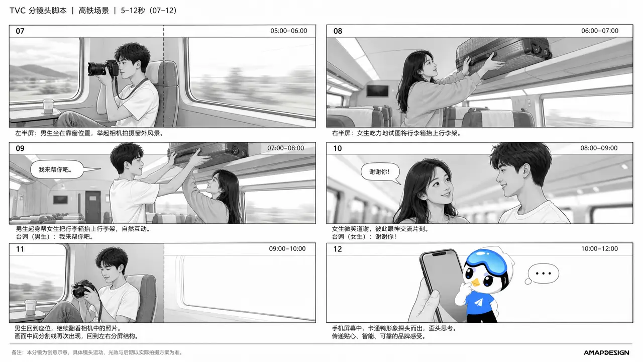 《我们原来一直顺路》高德扫街榜TVC宣传短片|故事板-第二批分镜07-12(含锚点)