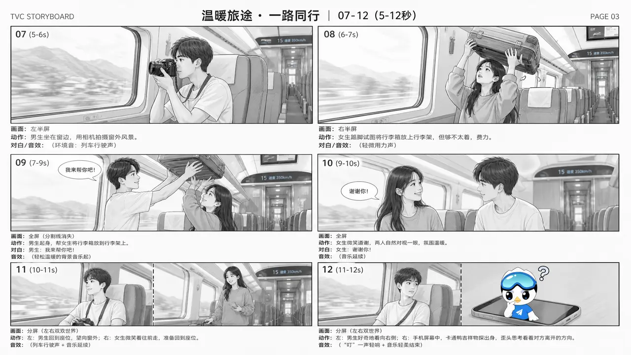 《我们原来一直顺路》高德扫街榜TVC宣传短片|故事板-第二批分镜07-12(最终版)