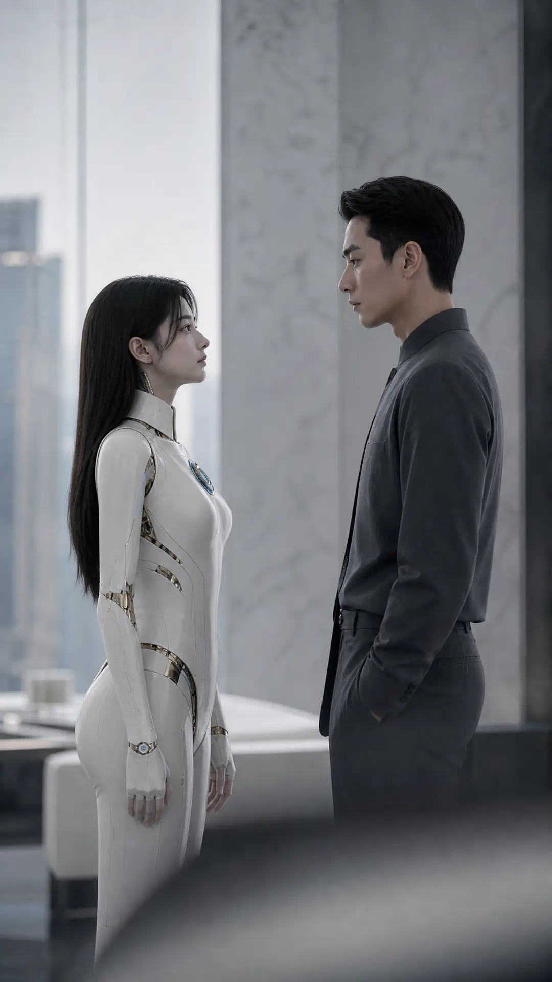 爆款女频短剧|一键成片-《豪门总裁的仿真人妻》|A-03新 双人对望·现代版