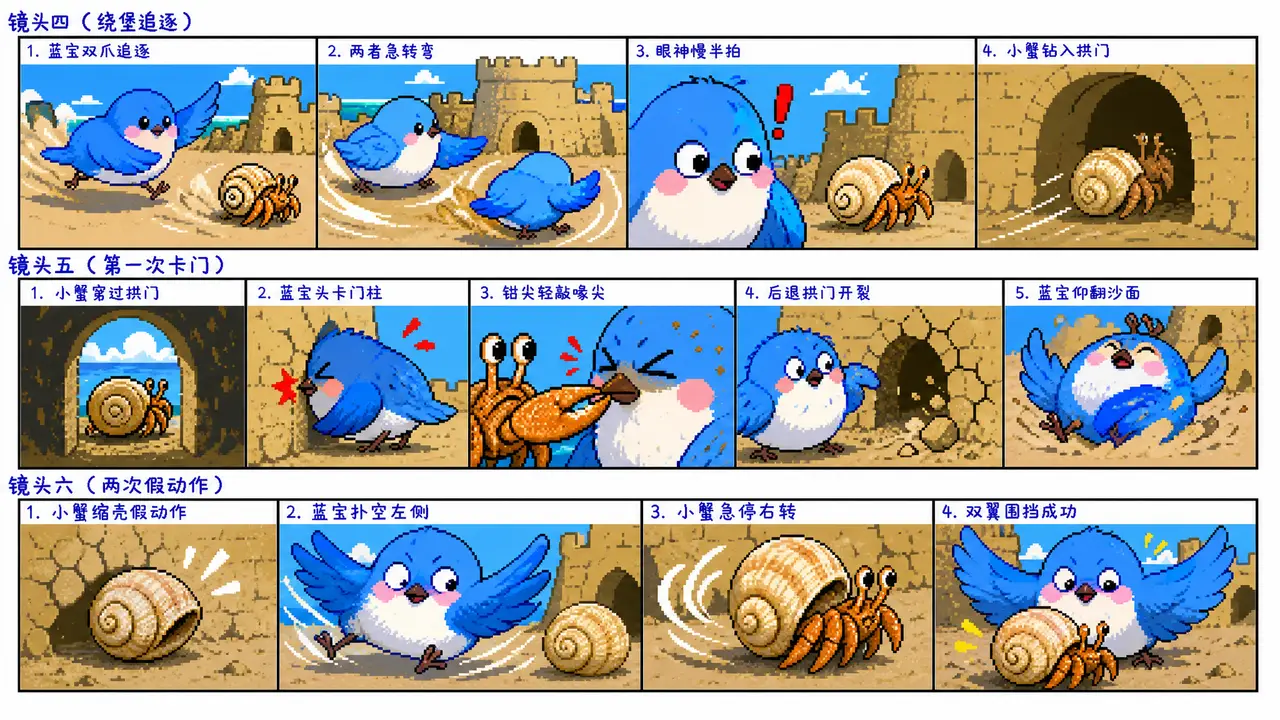 《蓝宝和小寄居蟹》含Skill|鼠绘分镜图2(16-30秒)