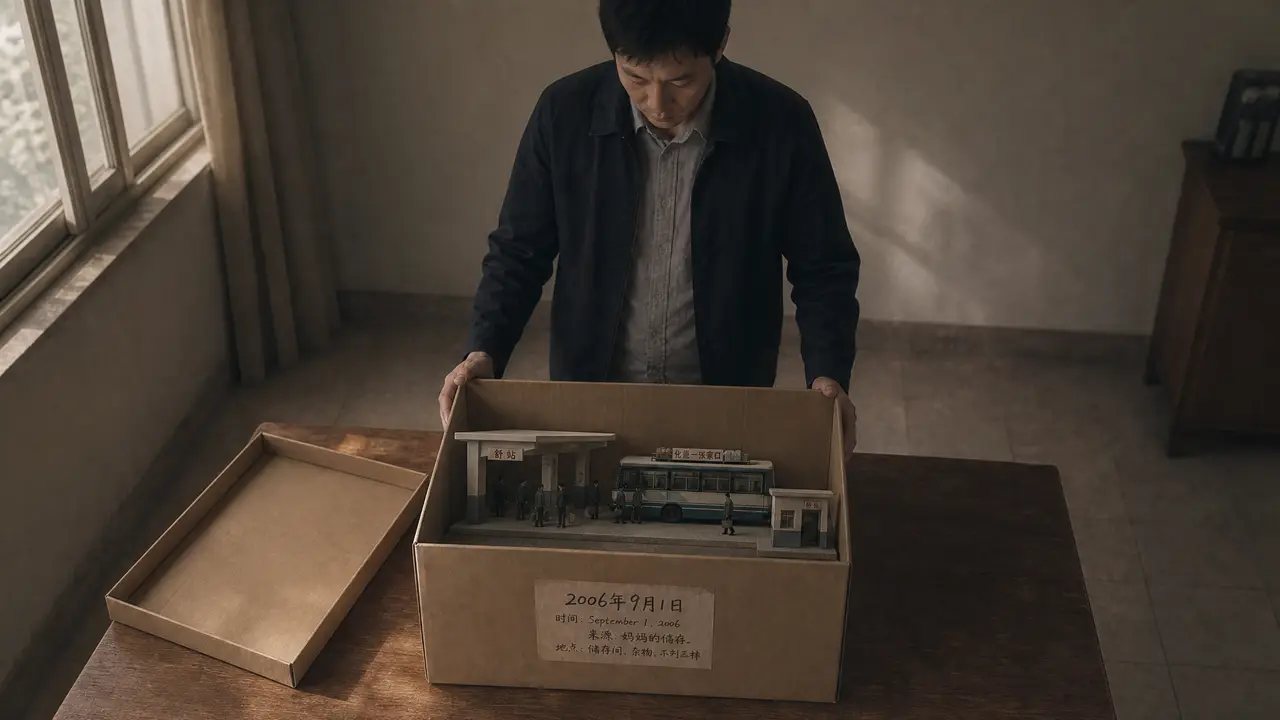母亲的站台|镜头3|打开纸箱,看到缩小车站