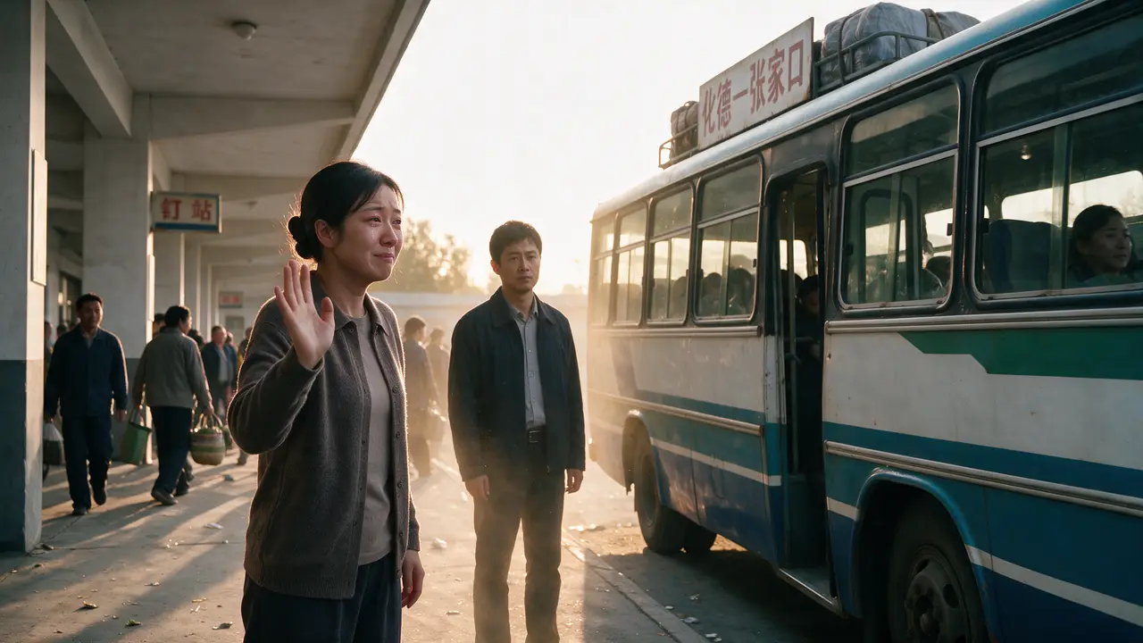 母亲的站台|镜头8|成年儿子站在妈妈身后