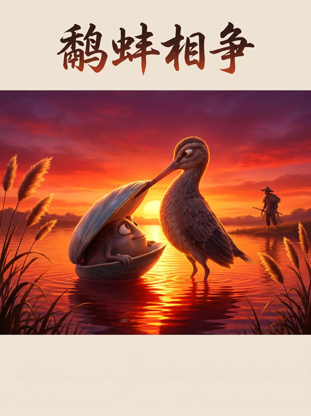 🎬 鹬蚌相争,渔翁得利|3D动画带你读懂这句话的真正含义|鹬蚌相争-海报封面