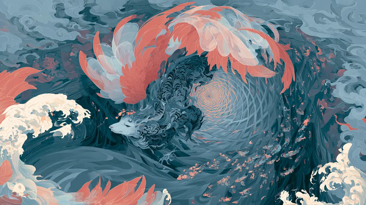 中式美学丨山海经异兽复古未来主义丨Agent制作｜图片节点 2 - 副本