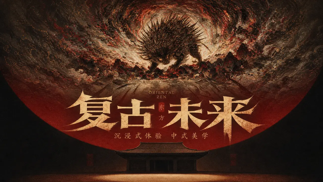 中式美学丨山海经异兽复古未来主义丨Agent制作｜图片节点 2 - 副本
