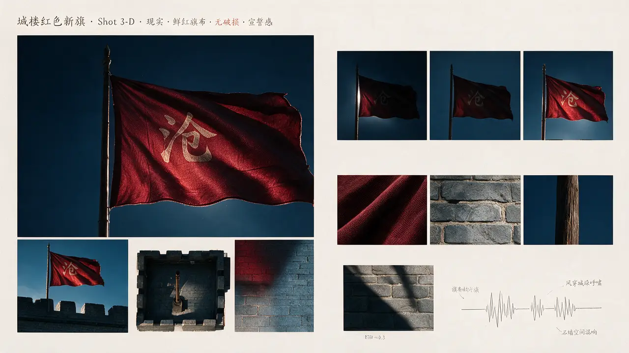 烬旗|资产D·城楼红色新旗·华丽版·身份板