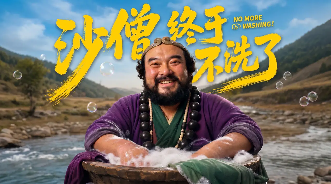 沙僧终于不洗了