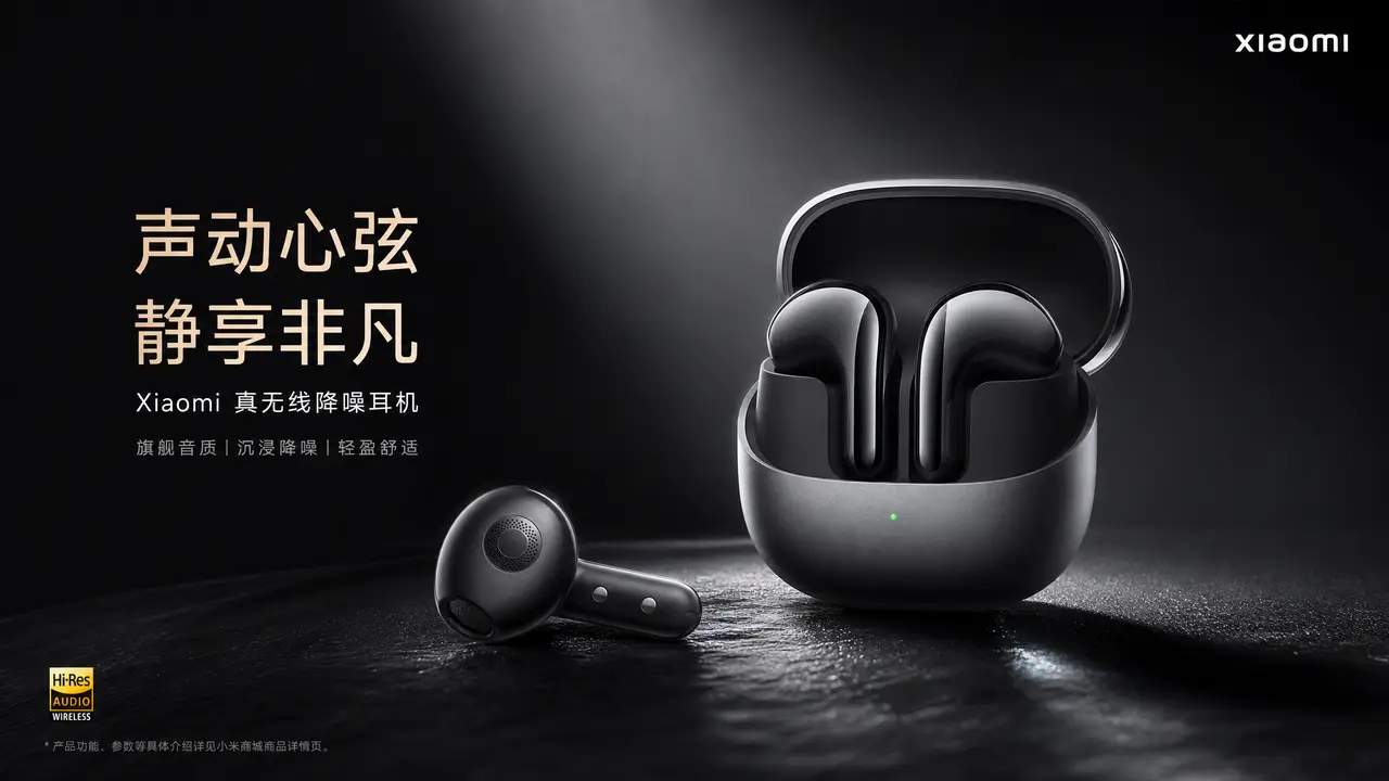 小米耳机-一键耳机数码科技产品类模板｜图片节点 5