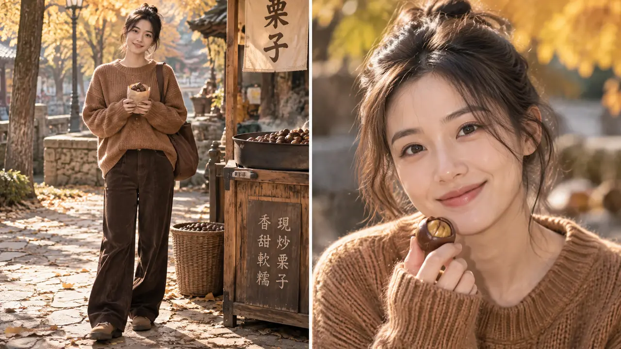 食品 / 美妆 / 生活消费品TVC广告大片skill|角色锚点 - 秋日烤栗子女主