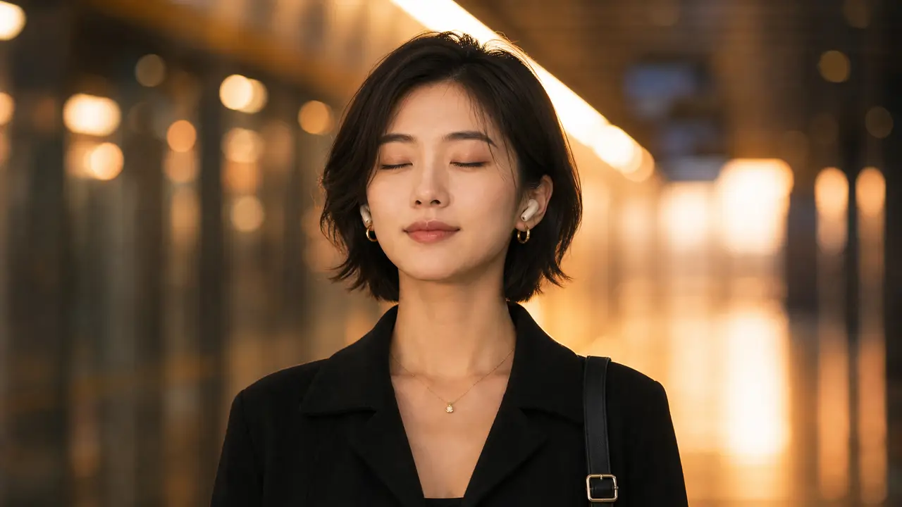 耳机TVC产品《一秒入境》|S04-女性闭眼微笑
