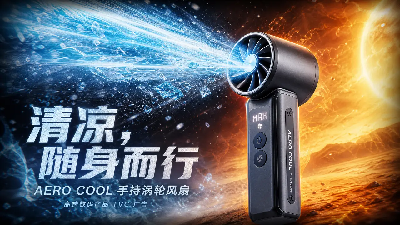 手持风扇高端数码产品TVC广告模板｜图片节点 11 - 副本