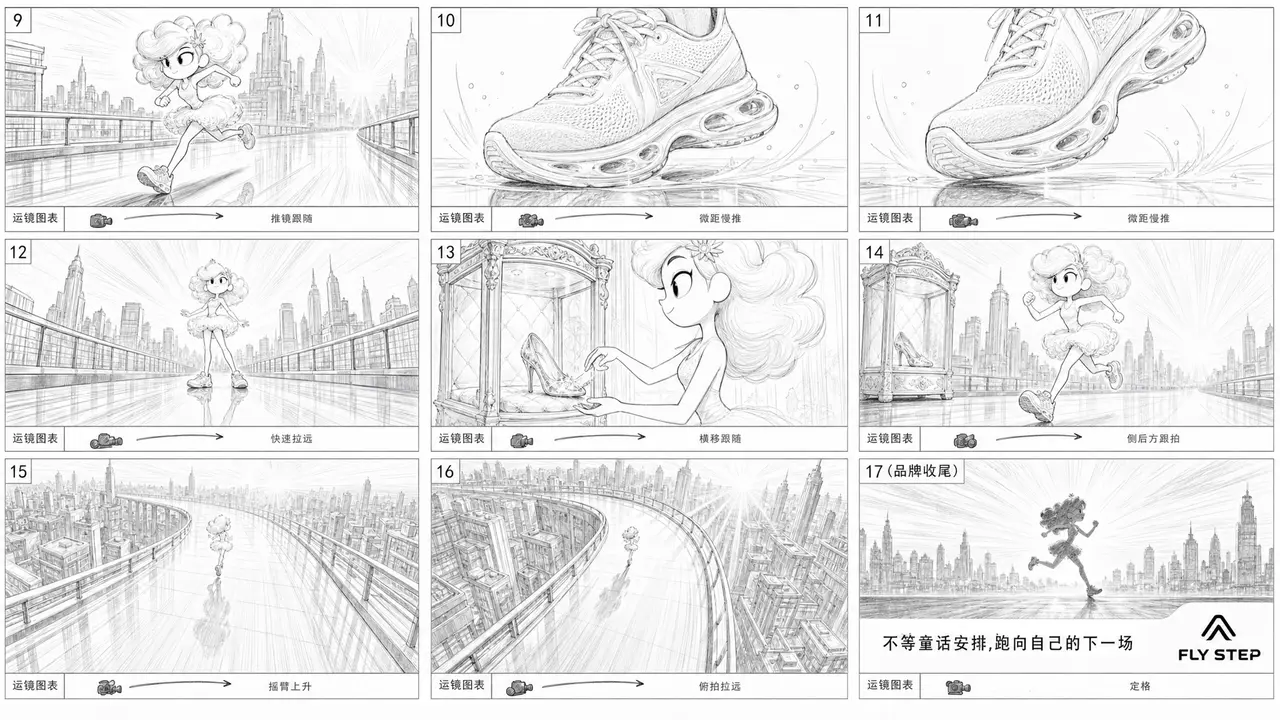 《灰姑娘:跑向新童话》|分镜草图4-镜头9至收尾