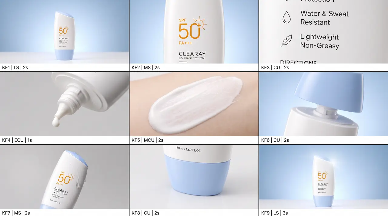 CLEARAY 防晒霜 TVC｜图片节点 17