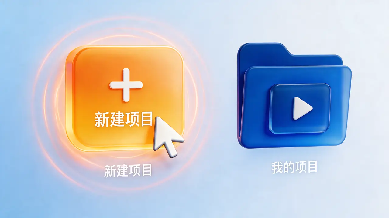 LIBTV Agent一站式 自制UI网站风格宣传视频|S02|新建项目·近景推入
