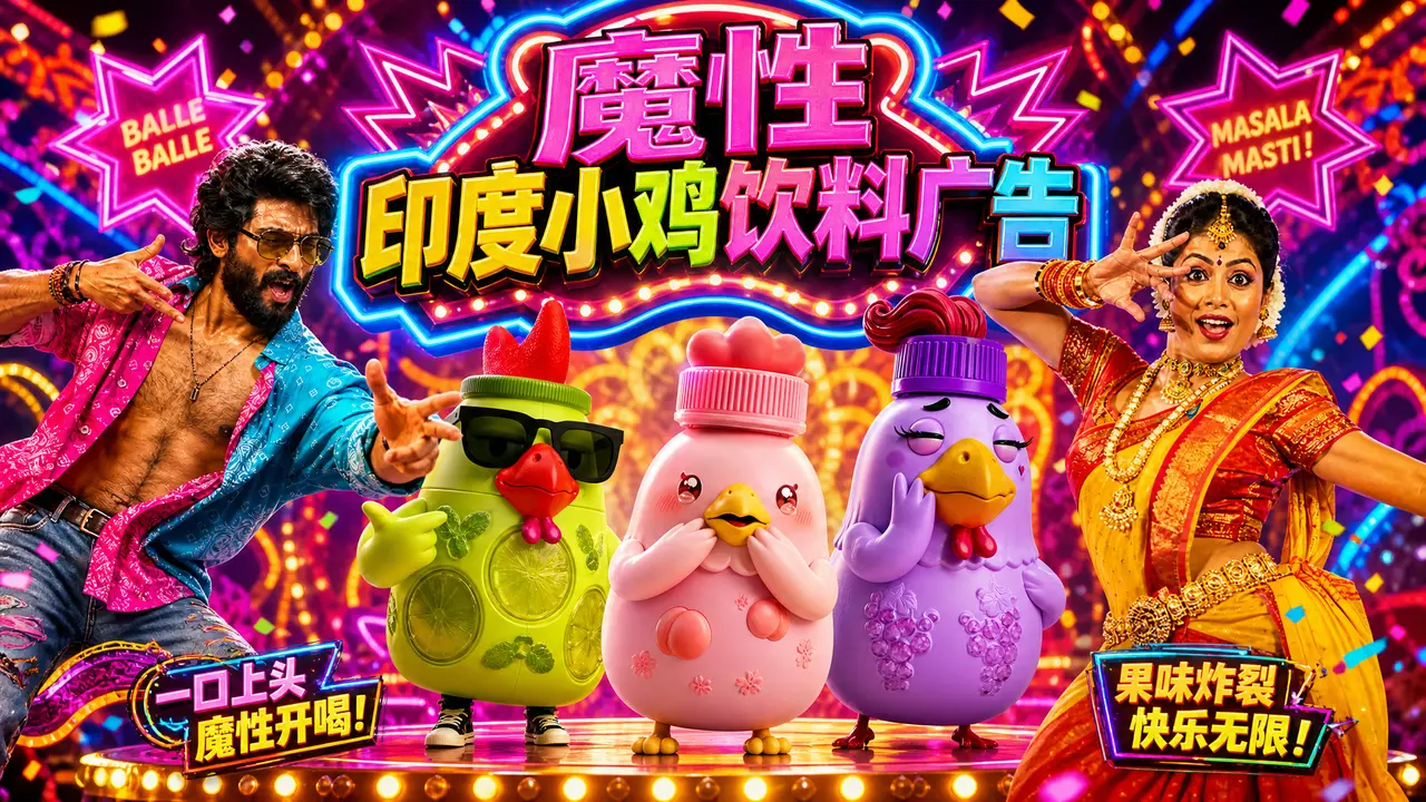 《魔性印度小鸡饮料广告》