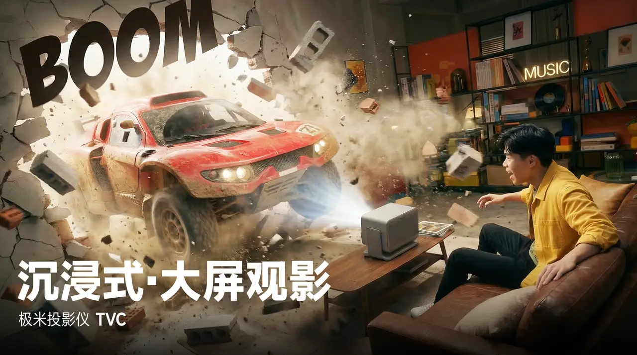 投影仪TVC · 大屏观影 · 沉浸 · 家