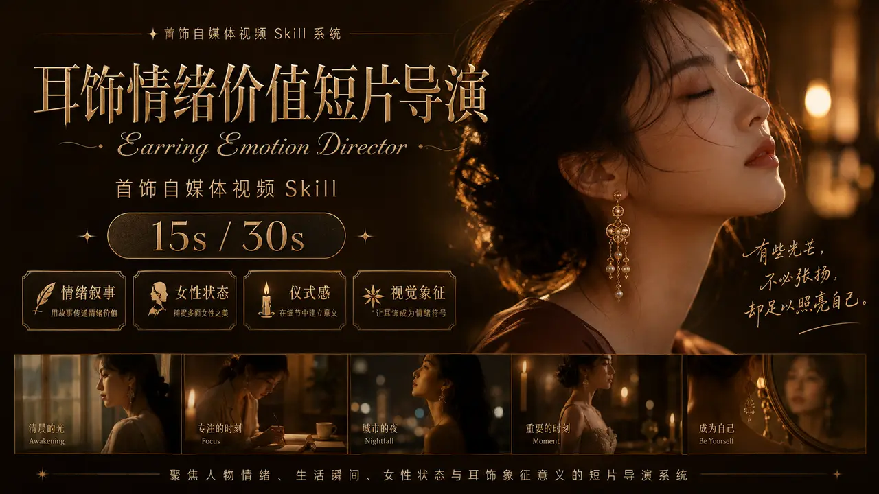 珍珠贝母叶瓣耳钉 | 情绪短片