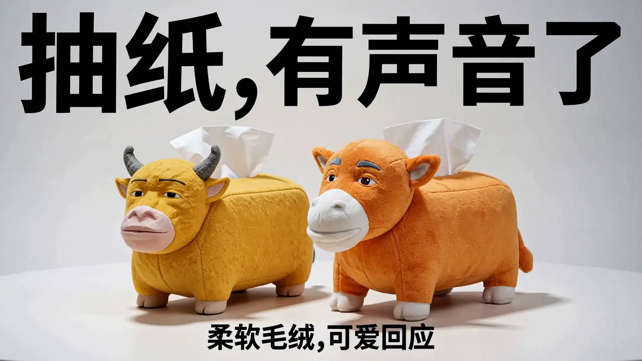 抽象牛牛抽纸盒