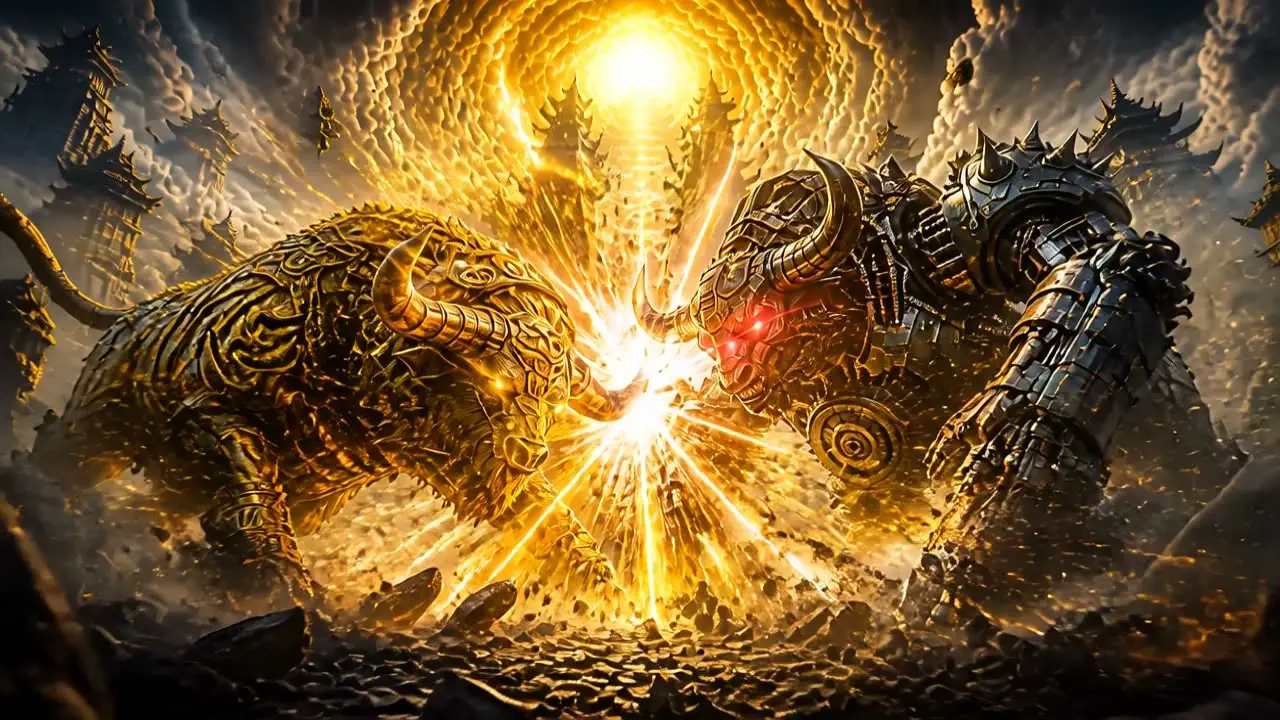 《黑神话：牛来》-AI重制那头牛｜3-2-S02-A2·对撞神庙崩裂