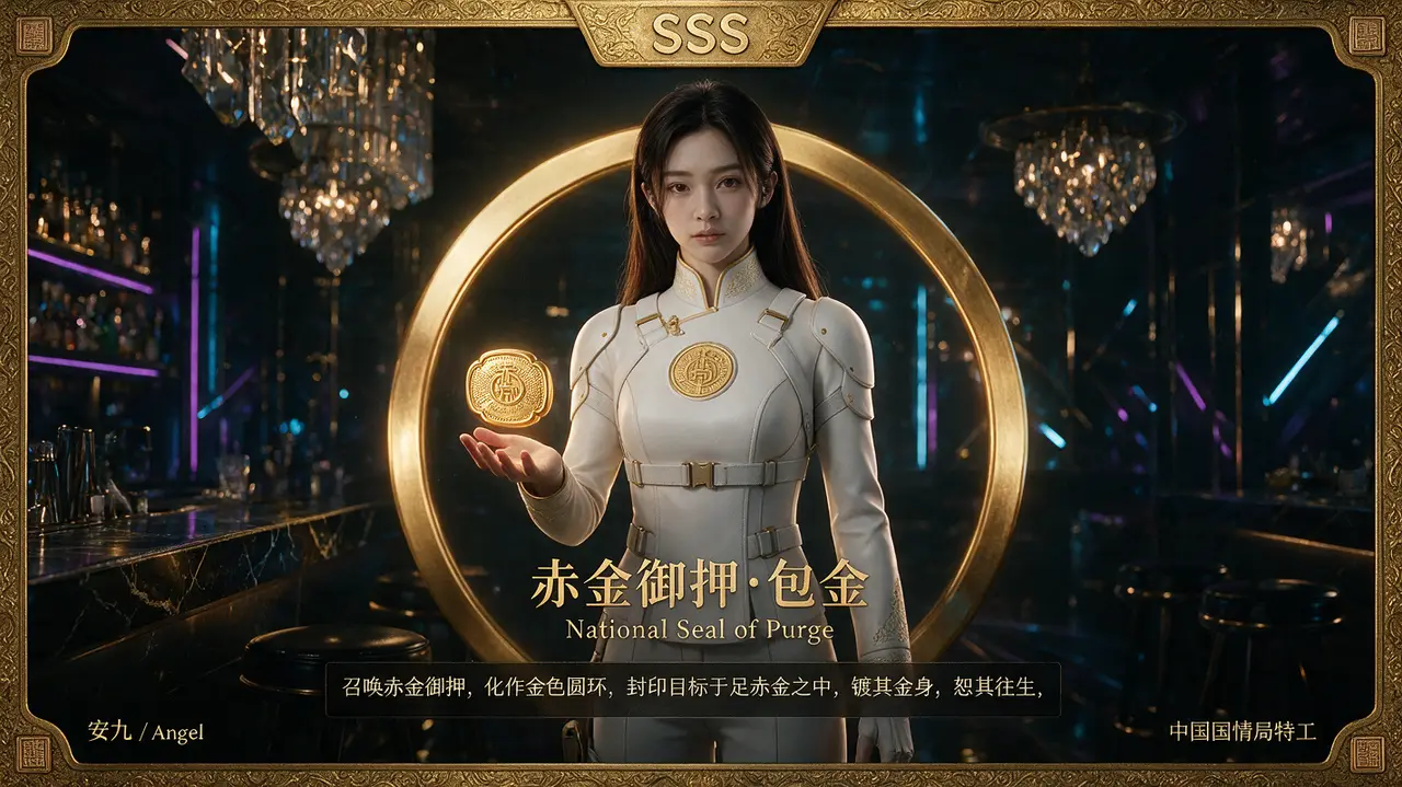 《赤金御押·包金》-SSS级 | 特工大片生成器|安九 SSS级技能卡·赤金御押·包金