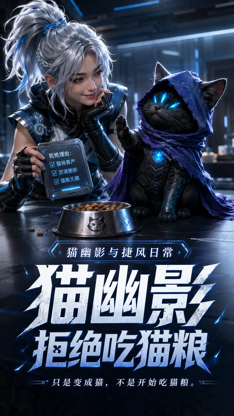 猫幽影拒绝吃猫粮