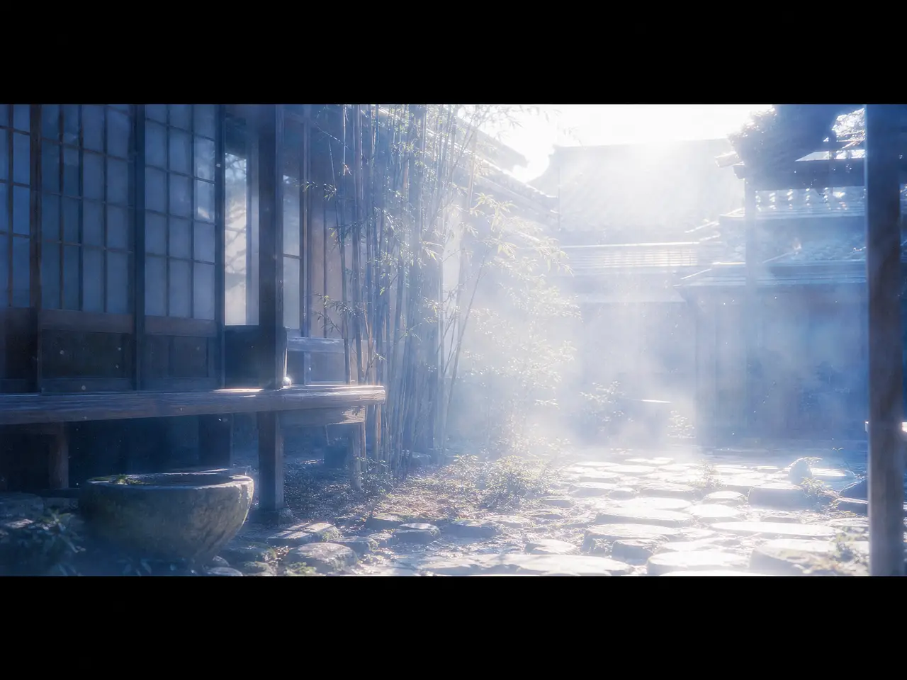 《最後の約束》最後的約定|場景|老屋清晨院子