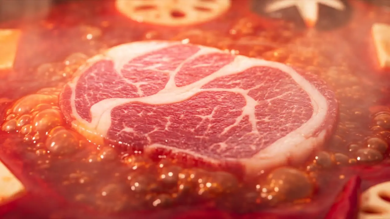 瓦瓦虫-牛肉争夺战，最后一块牛肉是我的！｜镜1-9 | 时长28秒 | 森林空地草原火锅桌→冰晶荒原