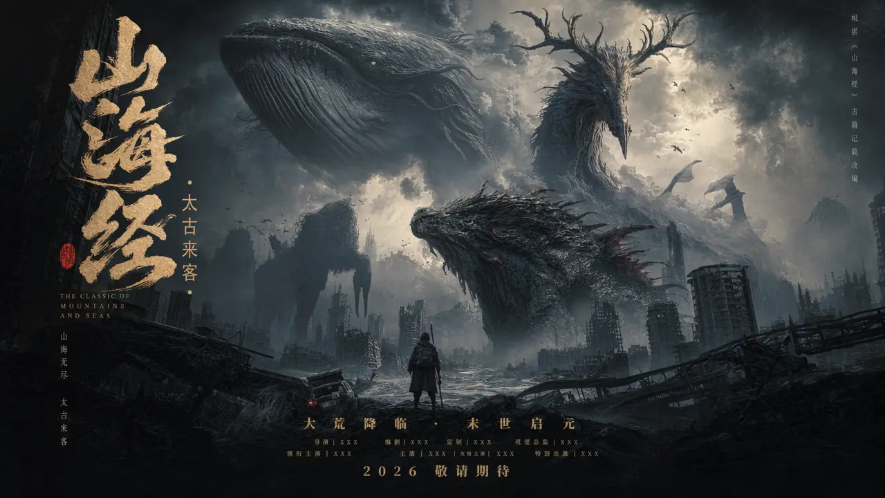 山海经AI电影《太古来客》先导预告片