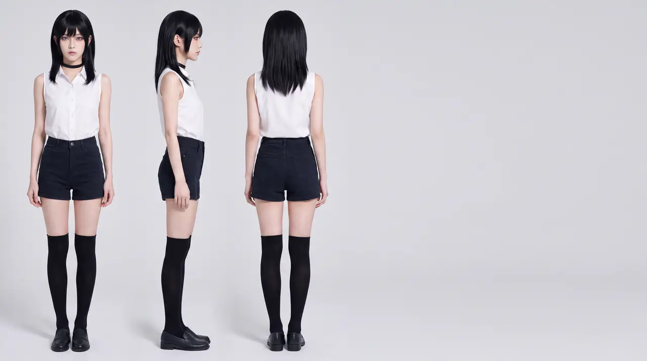《蕾塞在的日子》先导PV|正式资产_蕾塞河岸服装三视图_16比9