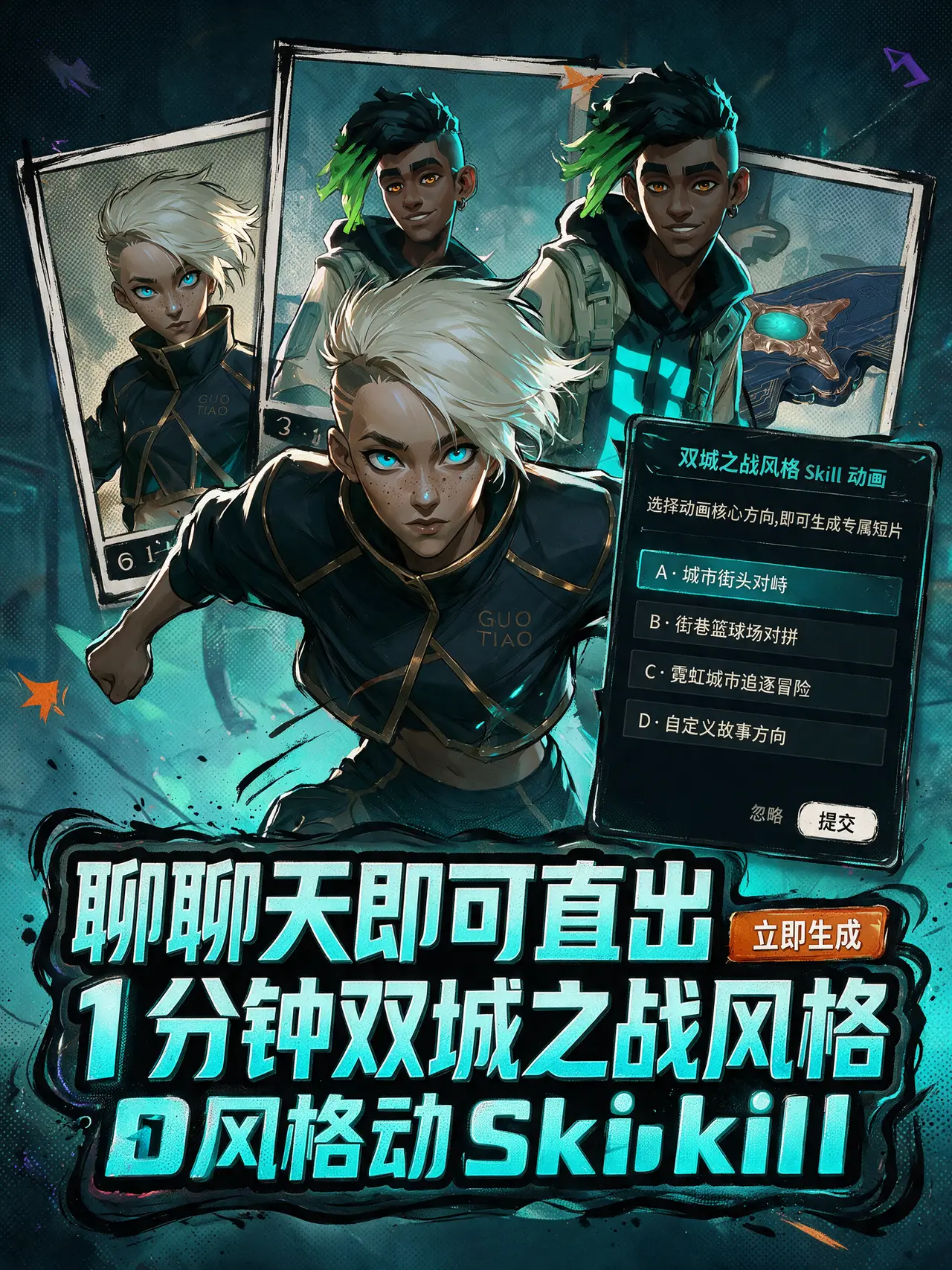 霓虹追踪短片-双城之战风格｜图片节点 2 - 副本