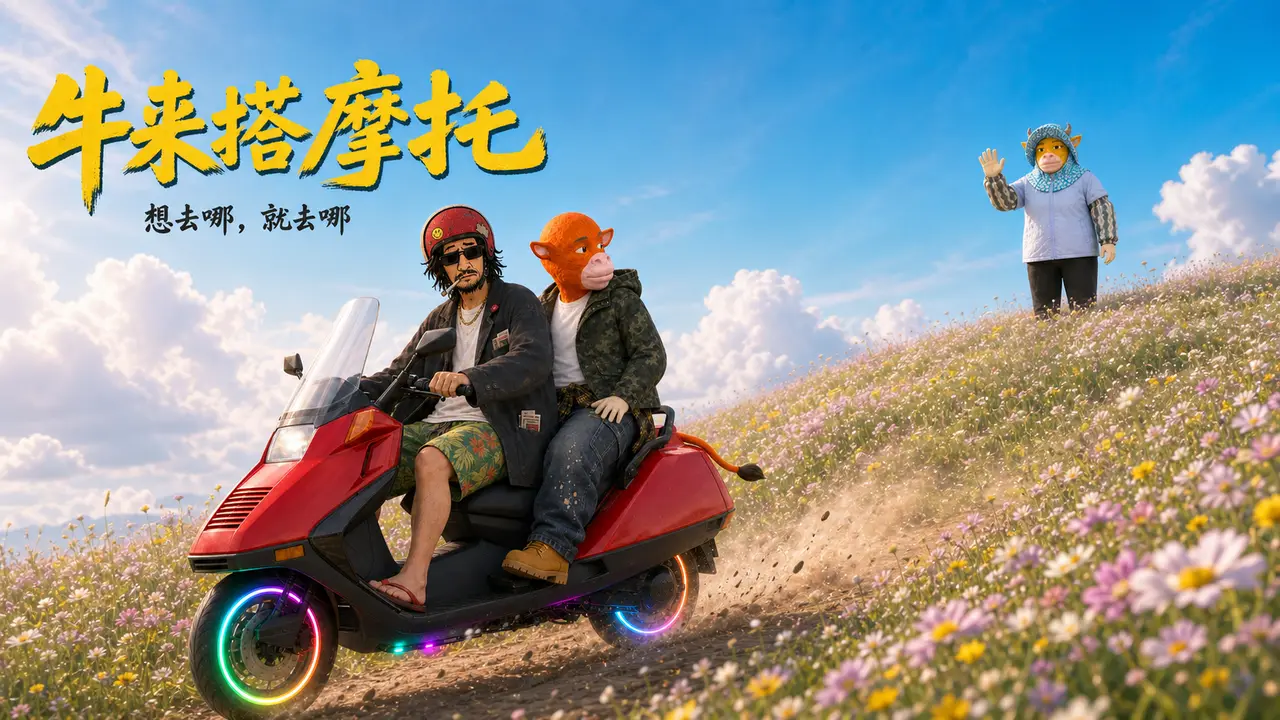 牛来搭摩托车——粤语版