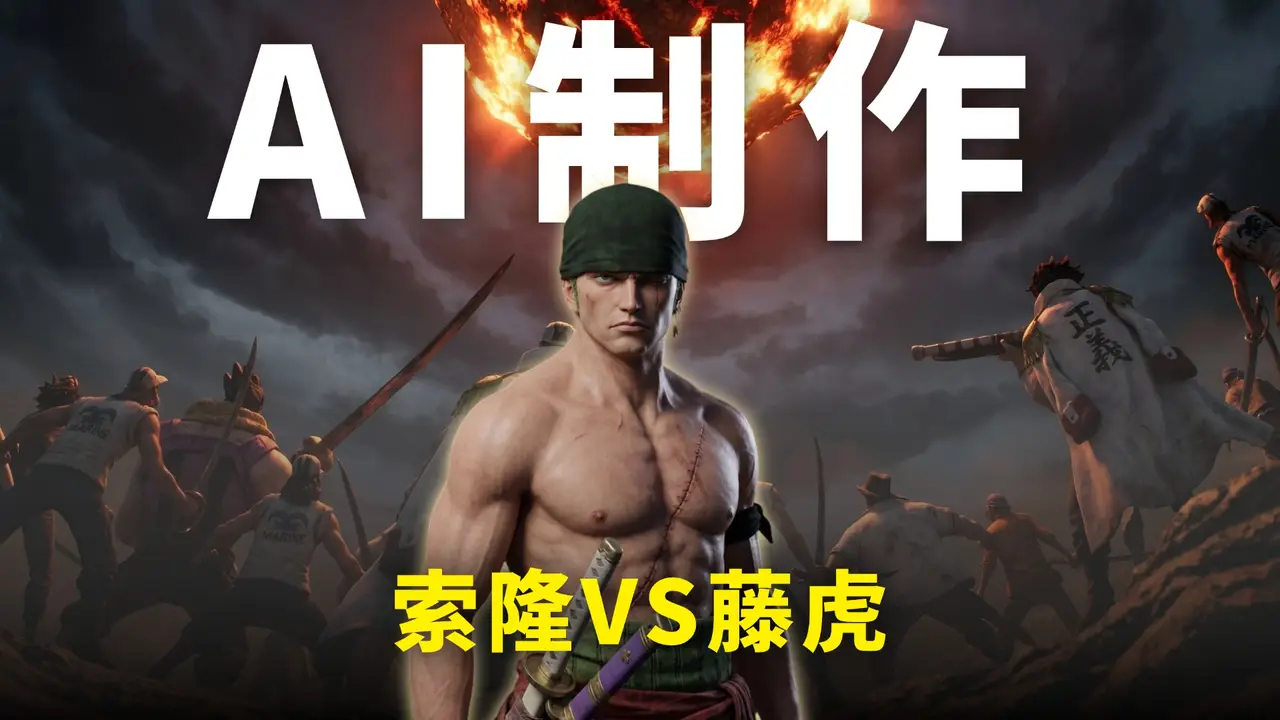 【AI制作】索隆vs藤虎