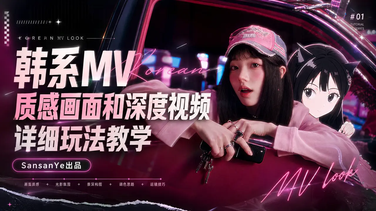 SansanYe-韩系MV质感画面和深度视频详细玩法教学