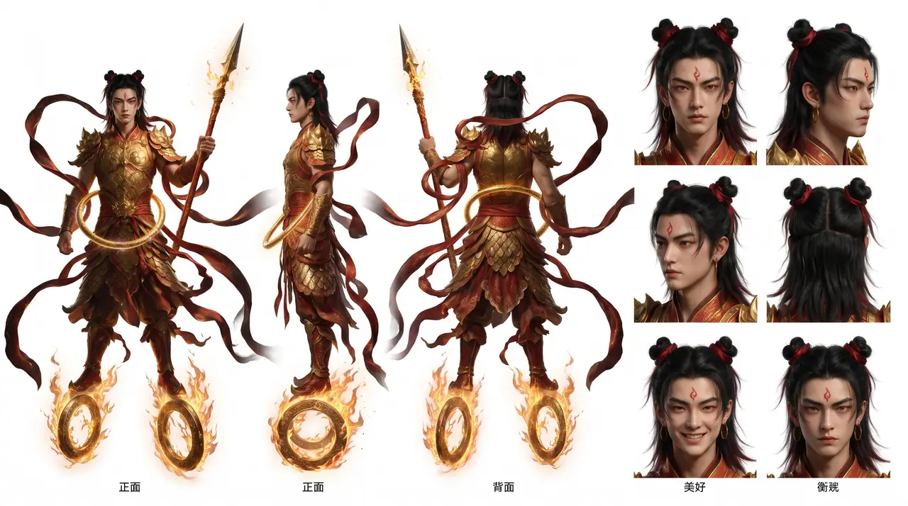 三大反骨仔大战狮驼岭|角色三视图