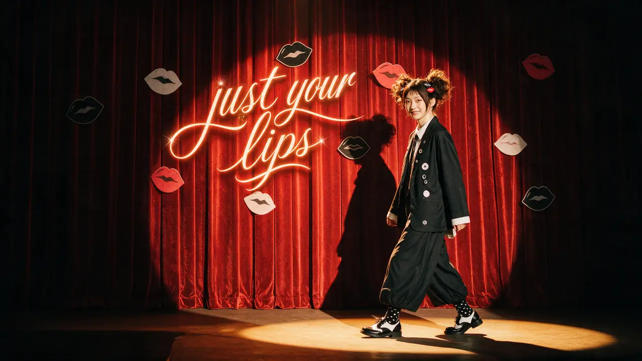 sd2.5音乐MV-《Just Your Lips》|分镜4-主唱入画+幕布影子