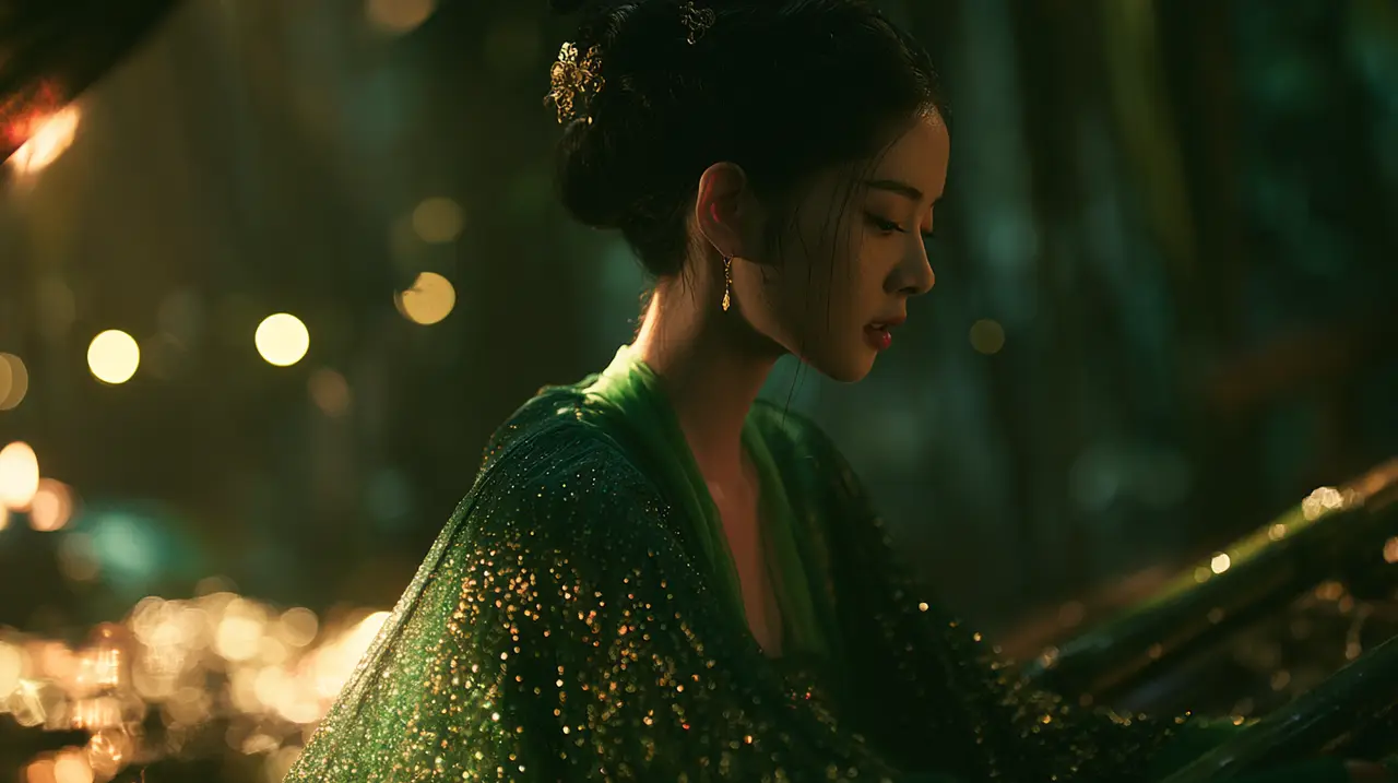 东方武侠MV《青衣行》｜分镜01-女子面部特写 - 副本